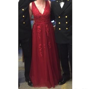 Maroon Prom Dress